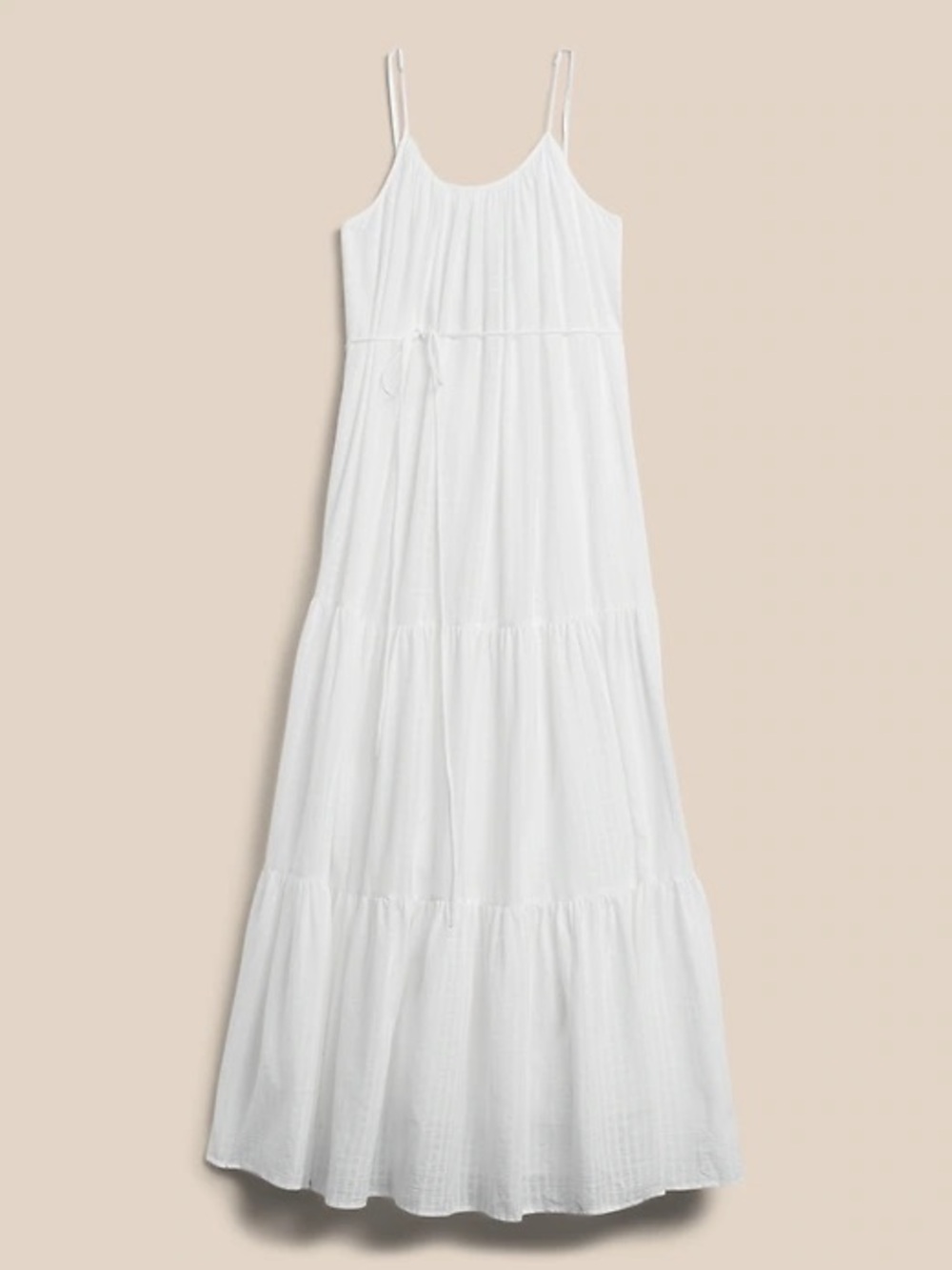 Banana Republic White Cotton Maxi Sundress